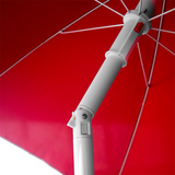 Parasol Reclinable Rojo / Blanco